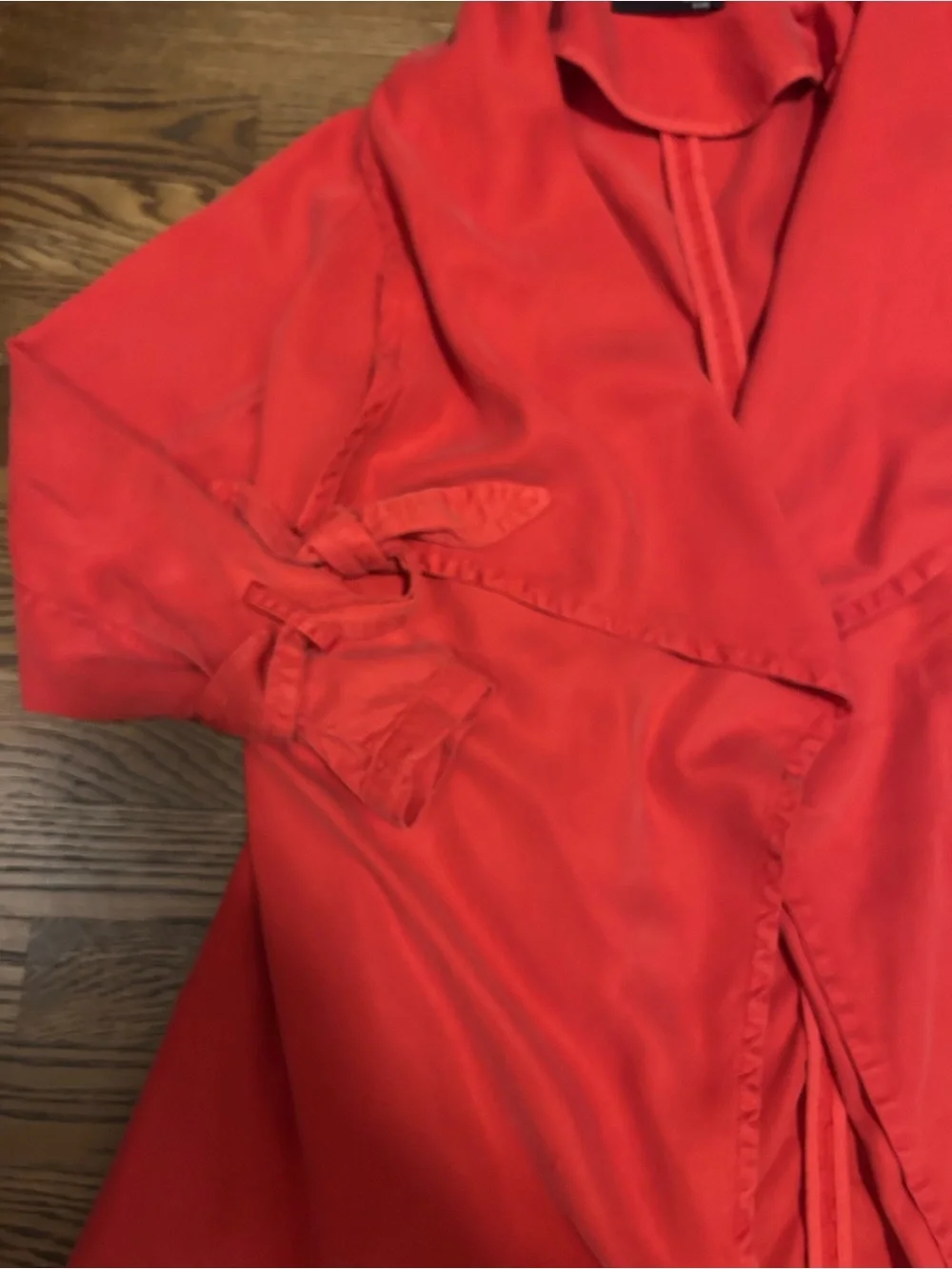 Max Jeans Coral-Red Draped Open Front Blazer 0161